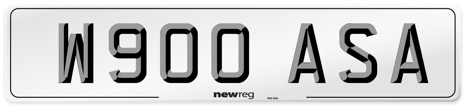 W900 ASA Number Plate from New Reg